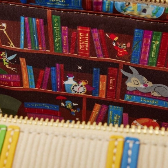 LOUNGEFLY STITCH SHOPPE DISNEY CLASSIC BOOKS CROSSBODY BAG, WALLET, LT. ED. PINS - Picture 6 of 15